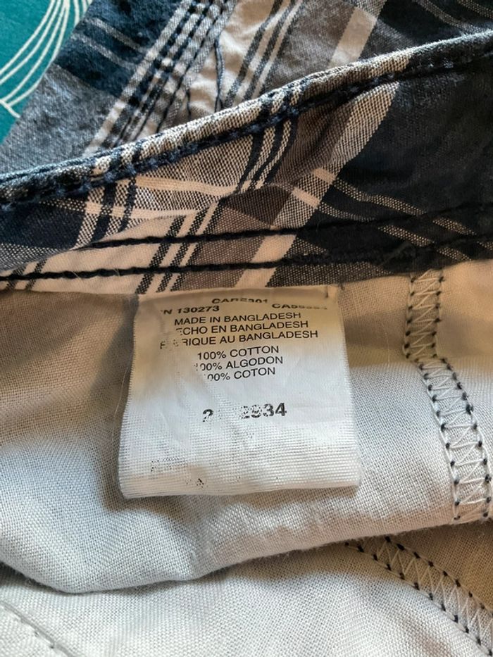 Short cargo bleu marine écossais à carreaux pour homme Lee taille W34 FR44 446 - photo numéro 9