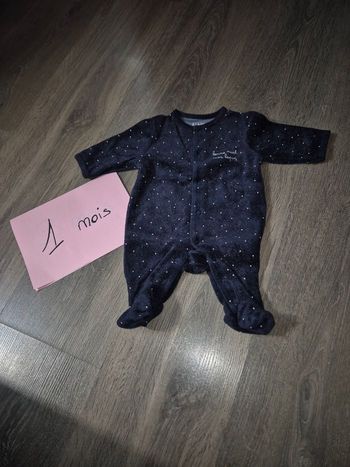 Pyjama velours 1 mois
