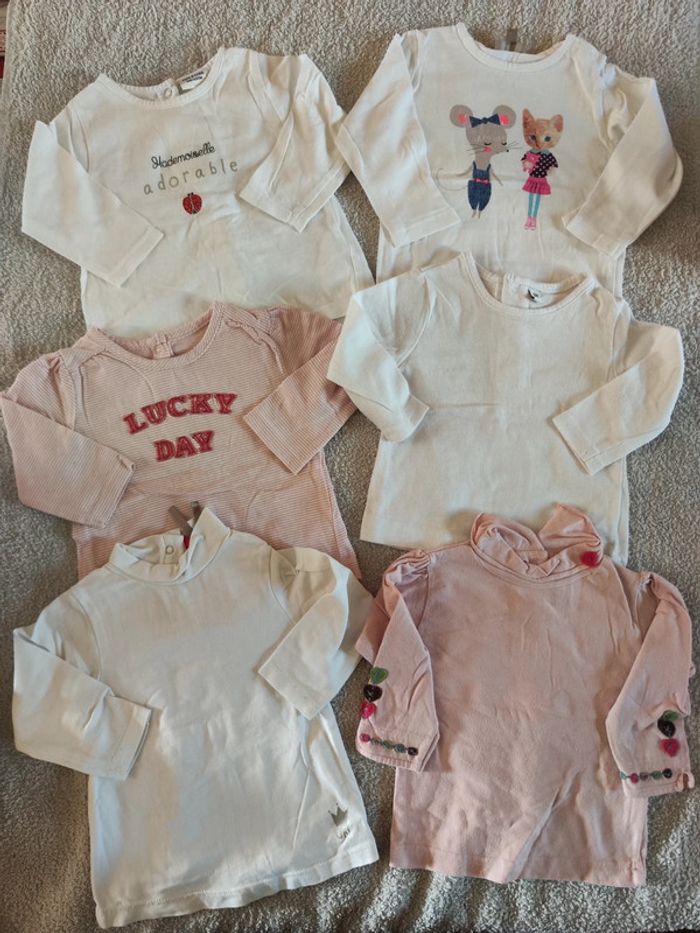 Lot de 6 sous pulls 6 mois - photo numéro 2