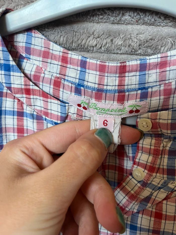 Blouse à carreaux - Bonpoint - 6 ans - photo numéro 5
