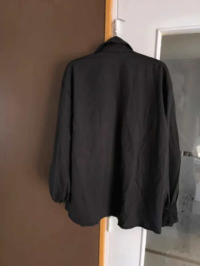 Chemise ouverte noire femme XL - photo numéro 8