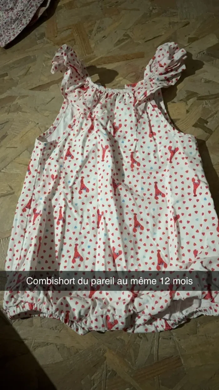 Combi short 12 mois