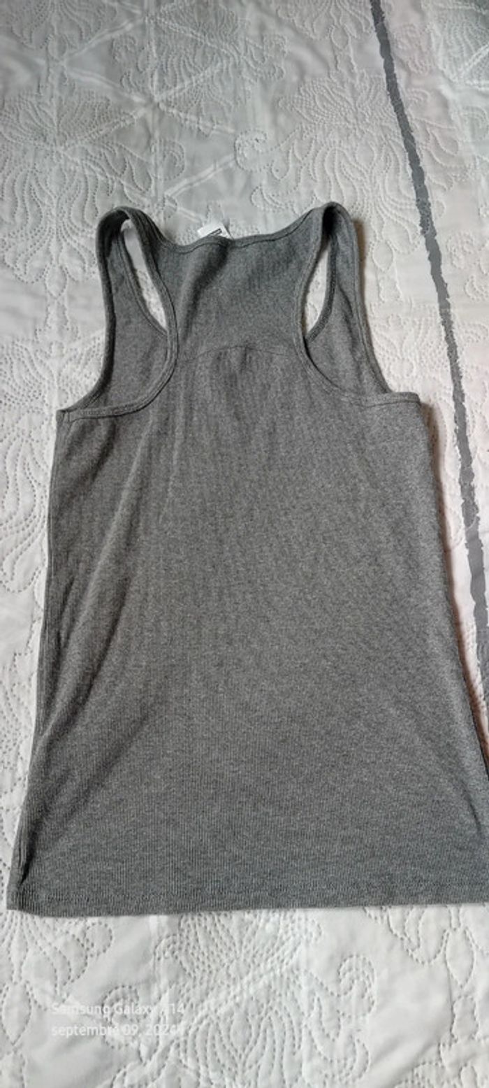 Débardeur de sport maille côtelée domyos gris femme M décathlon - photo numéro 3