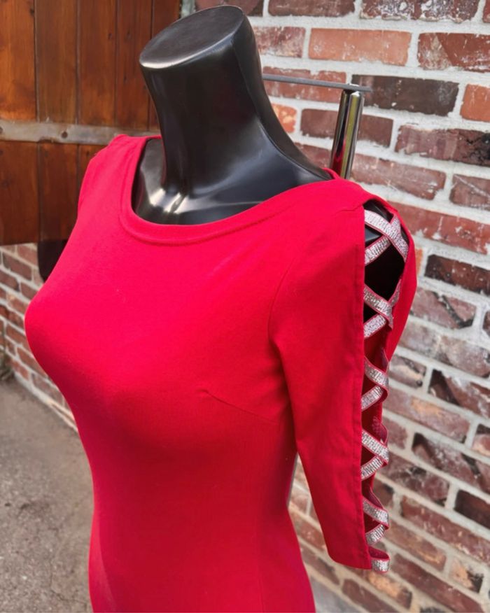 Robe rouge Giorgia T.36/38 (S/M) - photo numéro 4