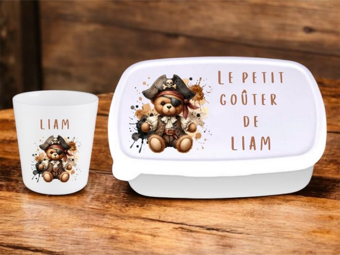 Le set goûter personnalisé (gobelet + boîte à goûter) - photo numéro 2