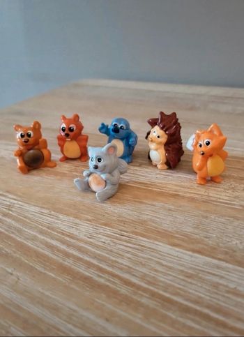 Lot de 6 figurines Kinder animaux de la forêt calendrier de l'avent Noël piñata anniversaire
