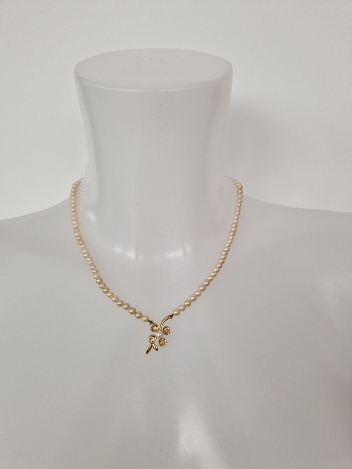 Collier vintage perles et son motif - photo numéro 2