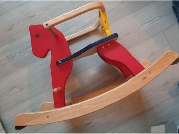 Cheval 🐎 à bascule en bois bébé