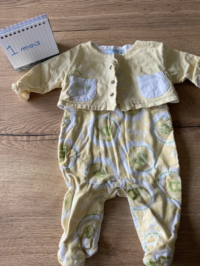 Ensemble combinaison gilet - 1 mois
