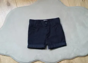 short "mes petits cailloux" 6 mois bleu marine neuf jamais porté
