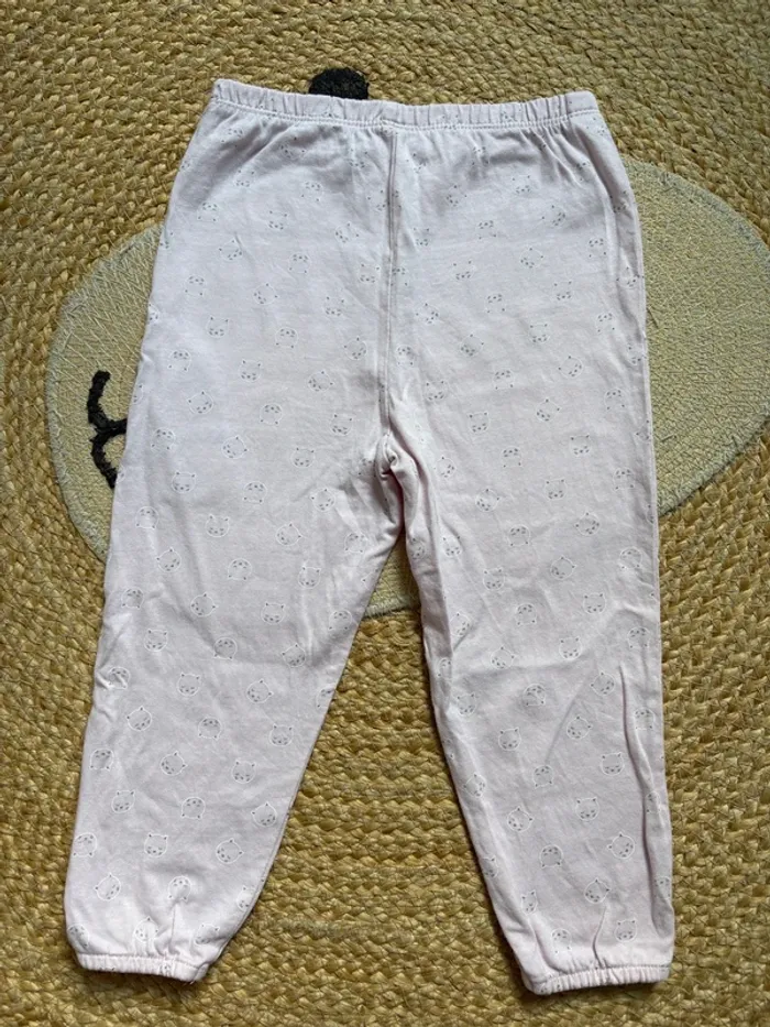 Pyjama 2 pièces blanc rose chat Obaibi 36 mois - photo numéro 7
