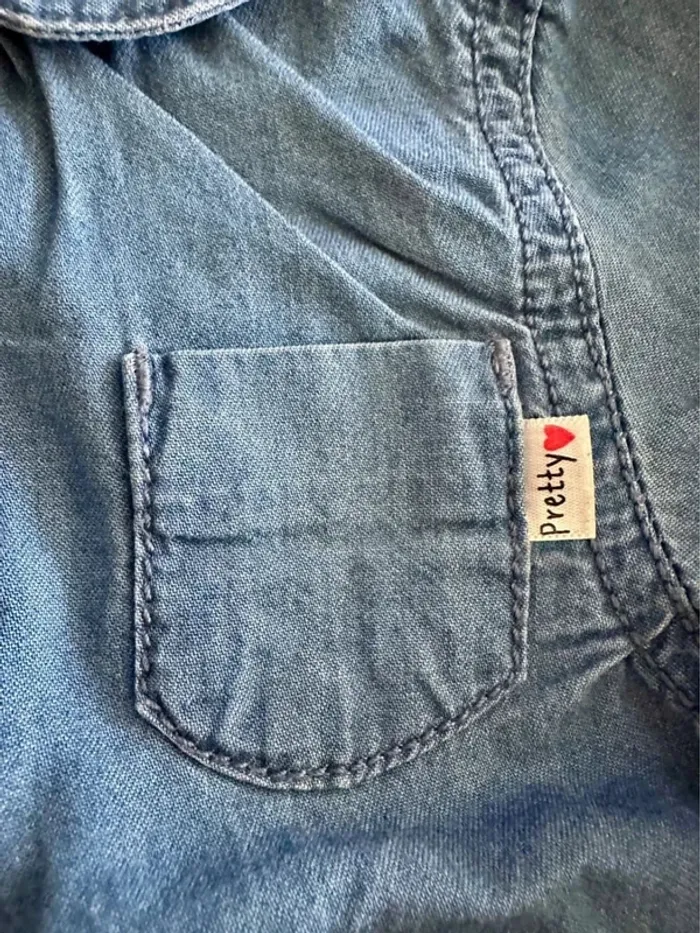Chemise jean fille 6 mois - photo numéro 6