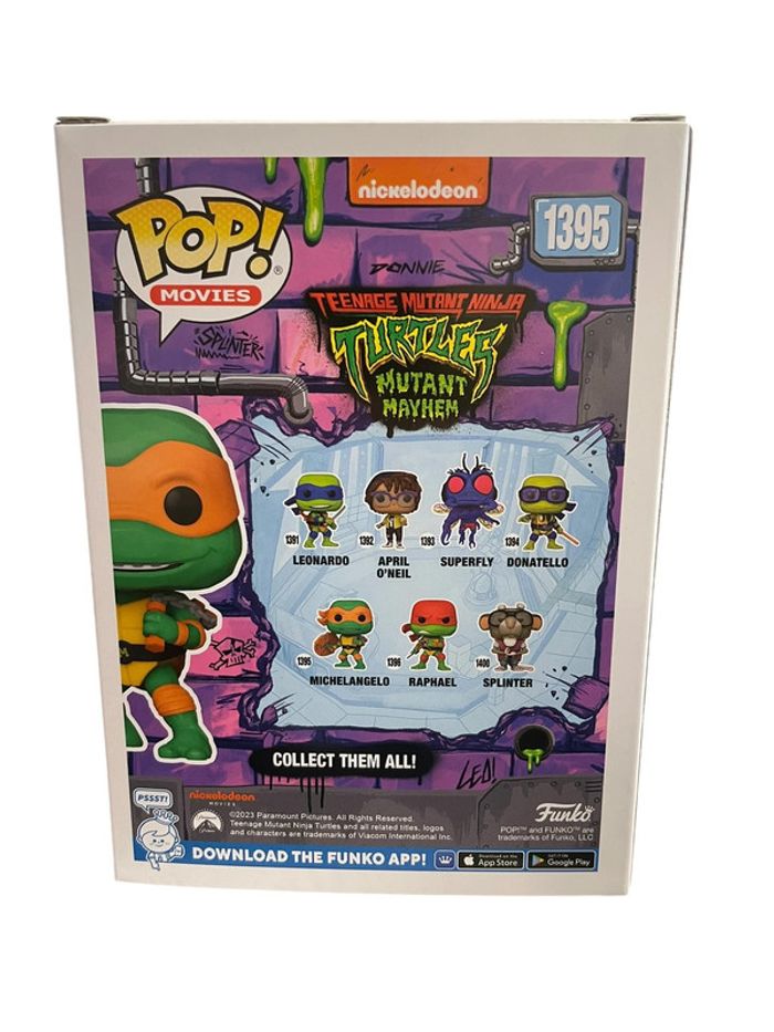 Figurine Funko Pop Teenage Mutant Ninja Turtles Mutant Mayhem Michelangelo 1395 neuf - photo numéro 2