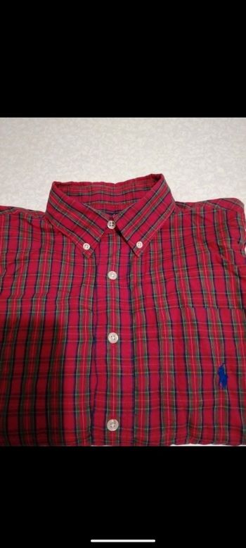 Chemise Ralph Lauren rouge à carreaux. Taille 12 ans
