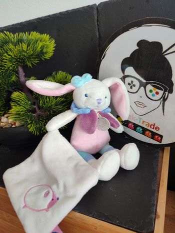 Berry lapin Doudou mouchoir rose violet hérisson mûre bleu bn0242 baby nat 3126