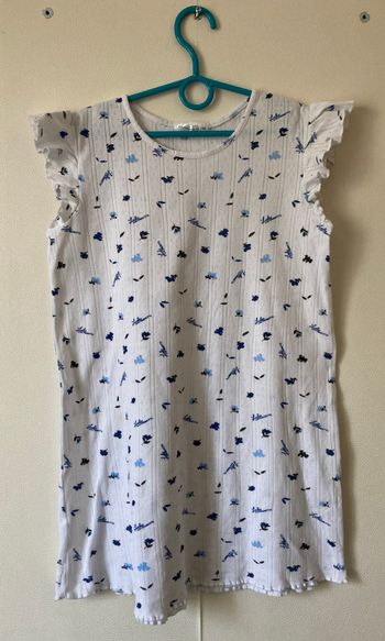 pyjama chemise de nuit motifs ourson et fleurs