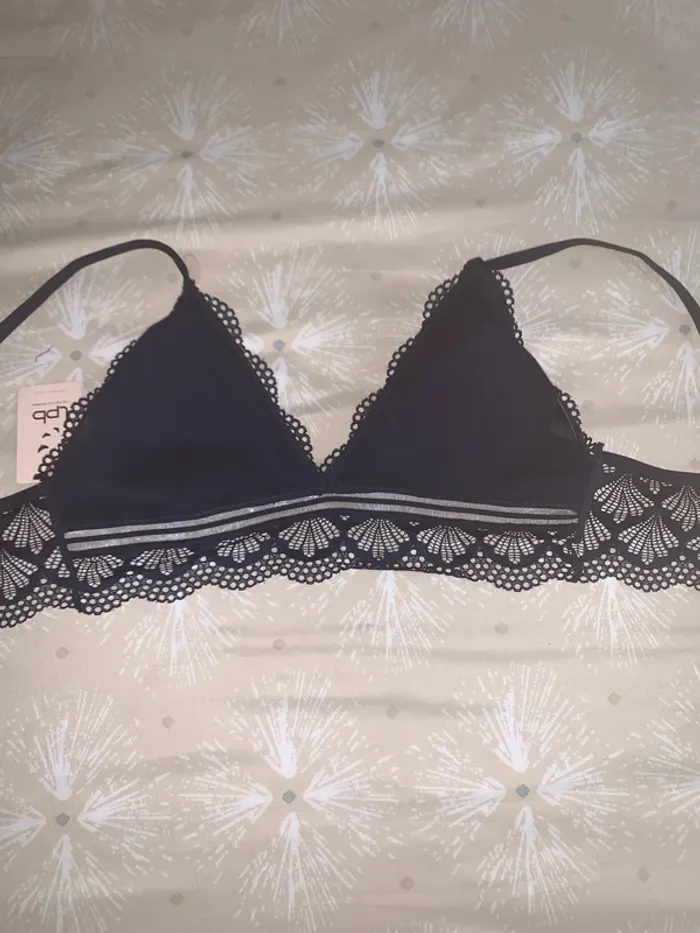 Soutien gorge les petites bombes taille XL bleu marine - photo numéro 4