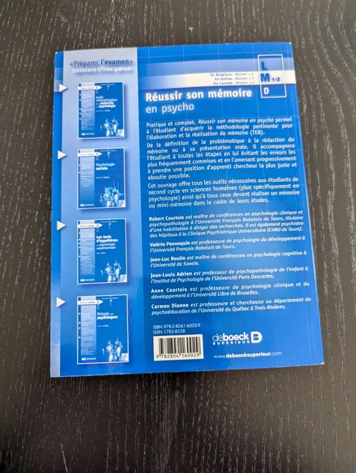 Livre "réussir son mémoire en psycho" - photo numéro 2