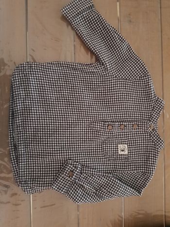 Chemise bébé Kiabi – motif pied-de-poule
