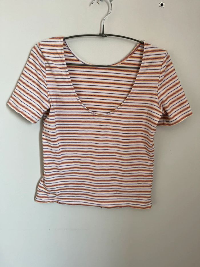 T-shirt dos nu à rayures La Redoute - photo numéro 2