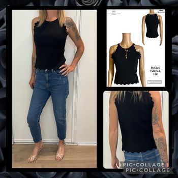 🖤 Top noir à volants By Clara – Taille m/l SOLDE -20% (vidéo portée dispo ) 🖤