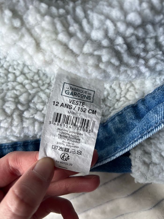 Veste en jean doublée fausse fourrure – La Fabrique des Garçons – Taille 12 ans - photo numéro 7