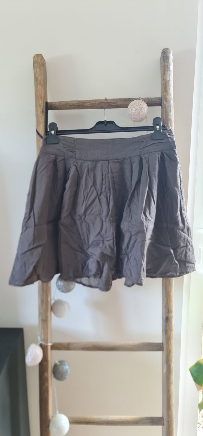 Jupe Naf Naf taille 38 M taupe - photo numéro 3