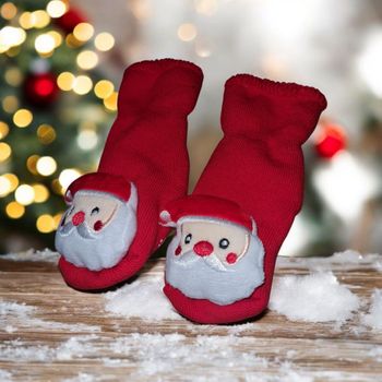 chaussettes bébé noël père noël