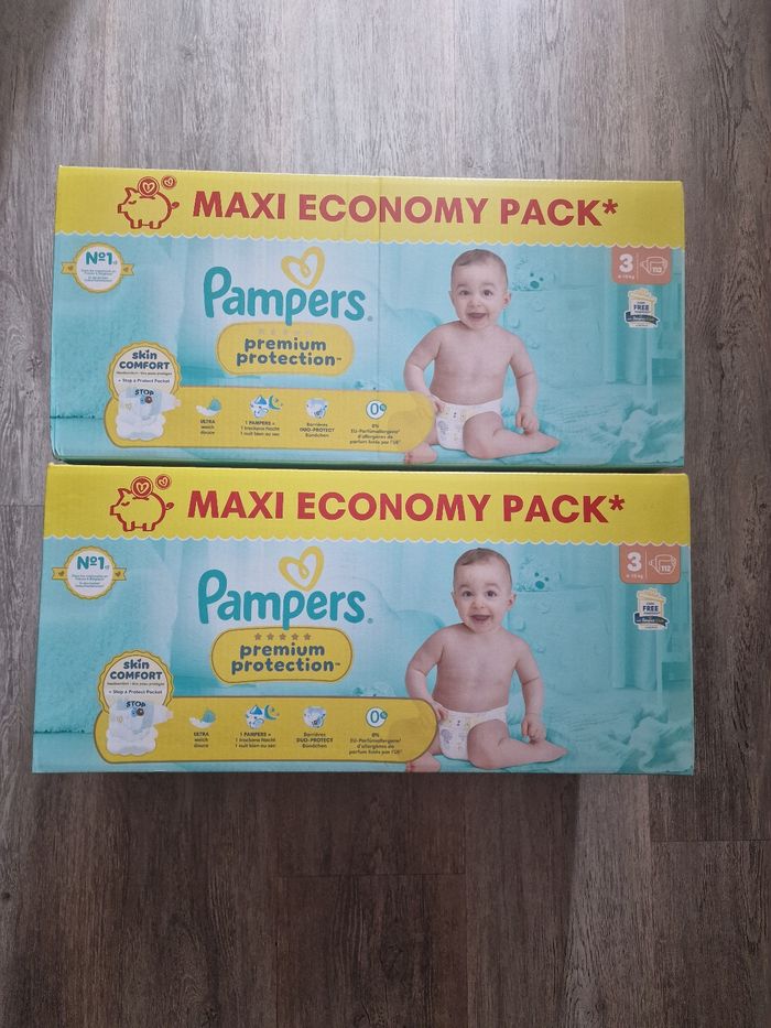 2 pack pampers premium taille 3 - 112 couches