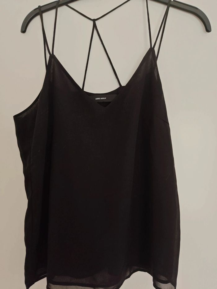 Haut à bretelles noires Vero Moda taille M