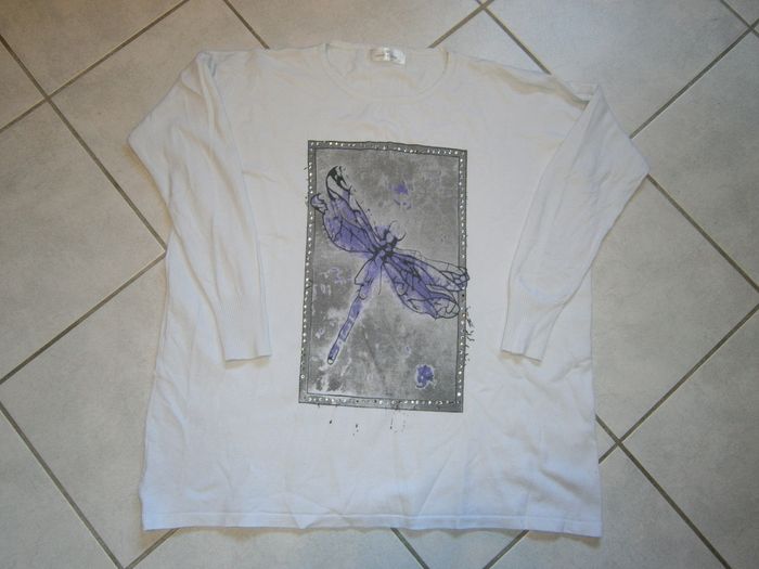 Pull ML blanc rosé CHERRY BLOOM Taille 42
