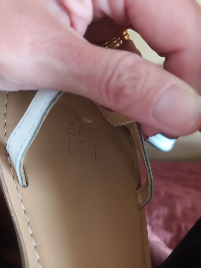 Sandales 34 okaidi neuf ete blanc en cuir fille - photo numéro 3