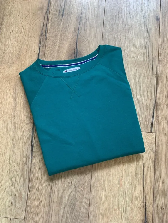 Sweat Champion vert émeraude - Col rond - Taille L