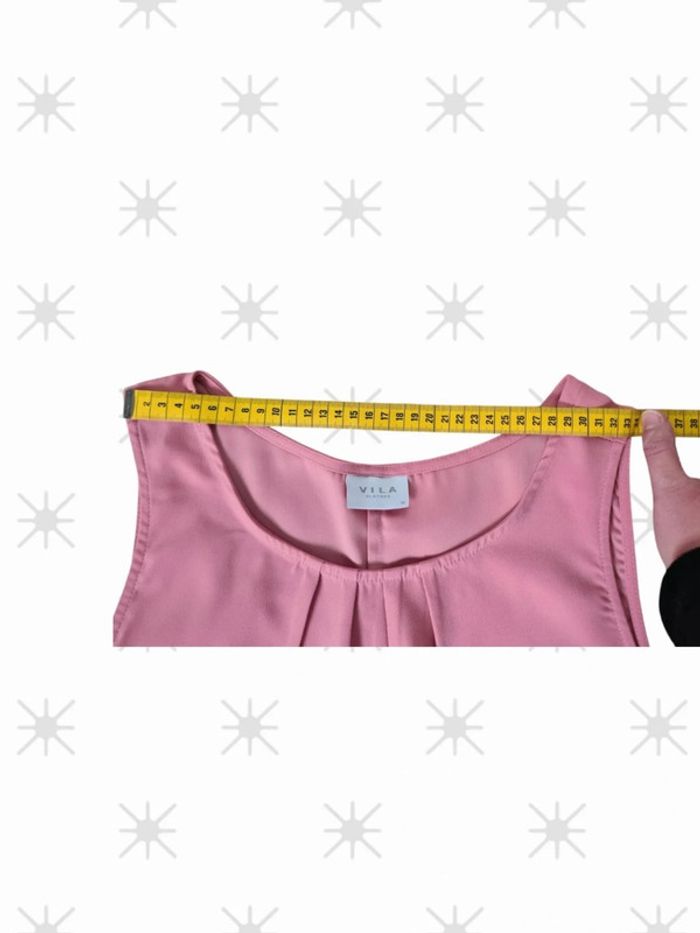 Top sans manches rose taille 38 marque villa - photo numéro 9