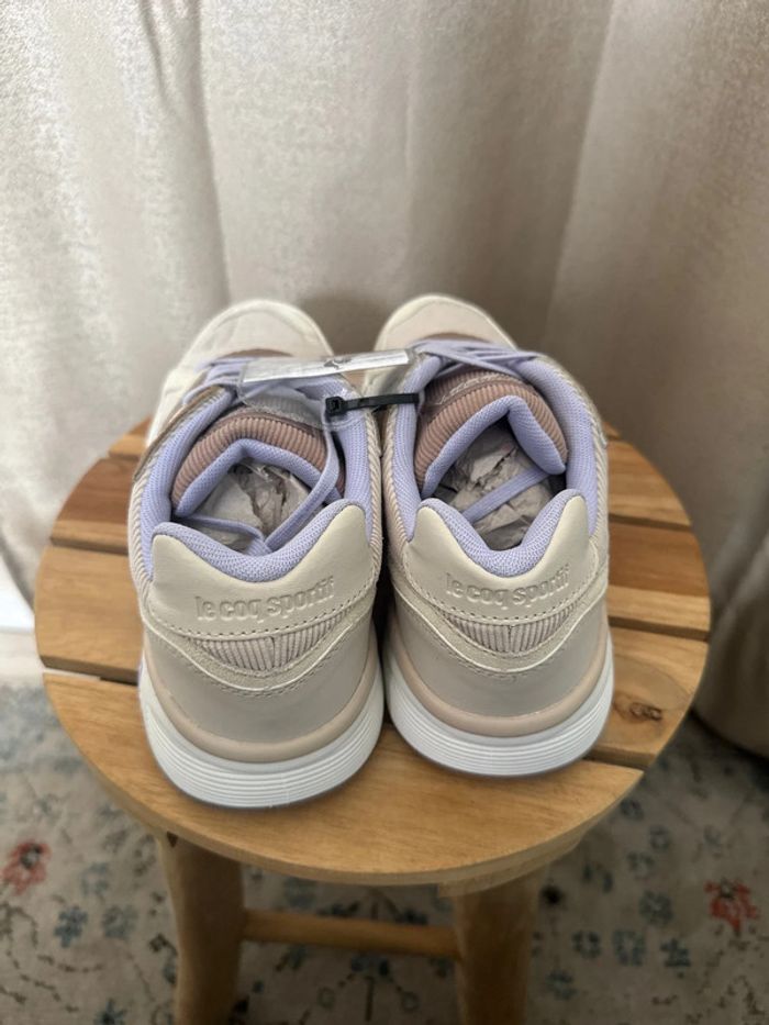 Baskets Le Coq Sportif Dynactif R 850 lilas/beige – Taille 38 neuves - photo numéro 5