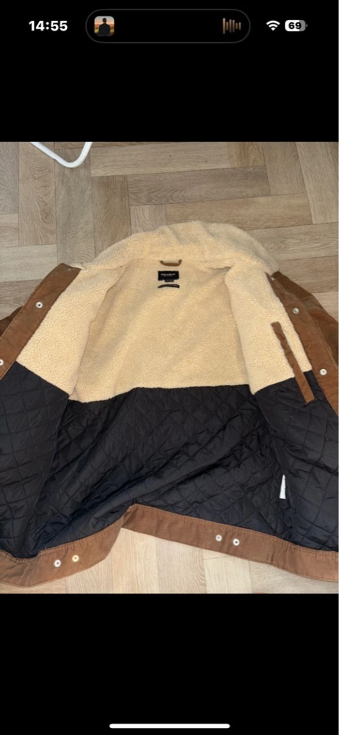 Veste marron velours pull and bear - photo numéro 3