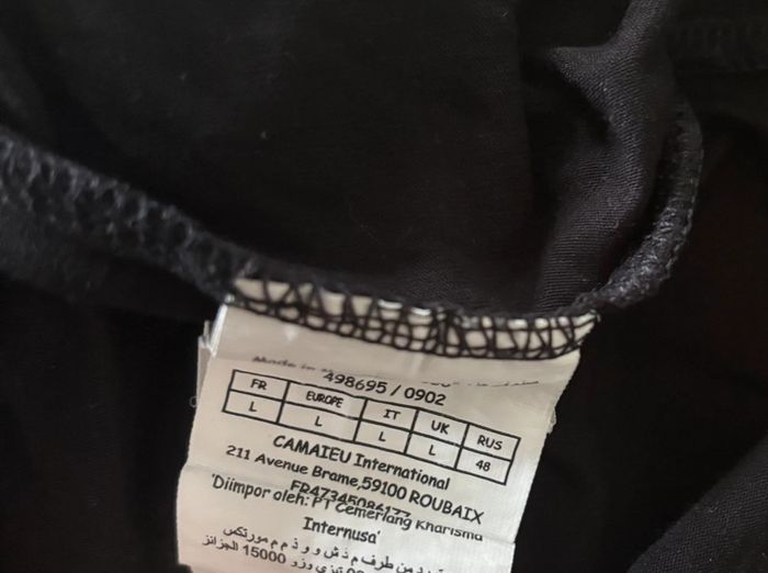 Débardeur noir dentelle camaïeu taille L - photo numéro 4