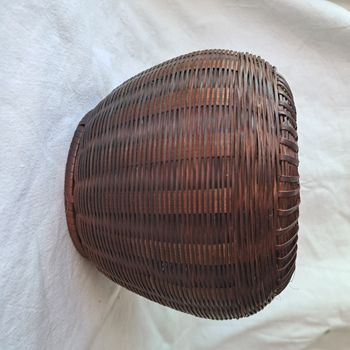 Petit pot cache pot en rotin osier roseau du laos Hauteur 12 cm