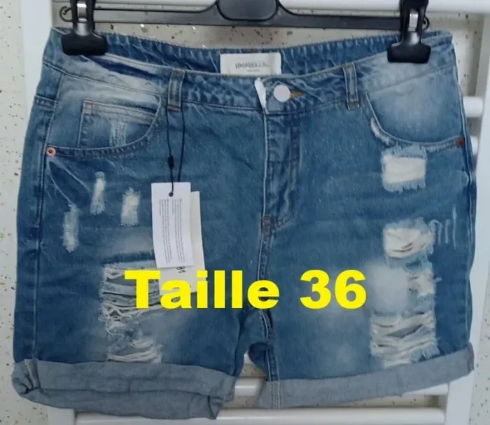 Short en jeans déchiré Vero Moda Taille 36