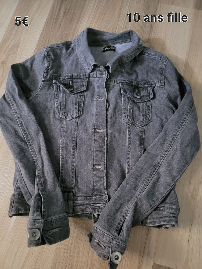 Veste jeans grise 10 ans