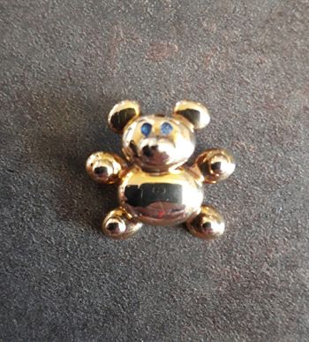 Pendentif ourson métal doré