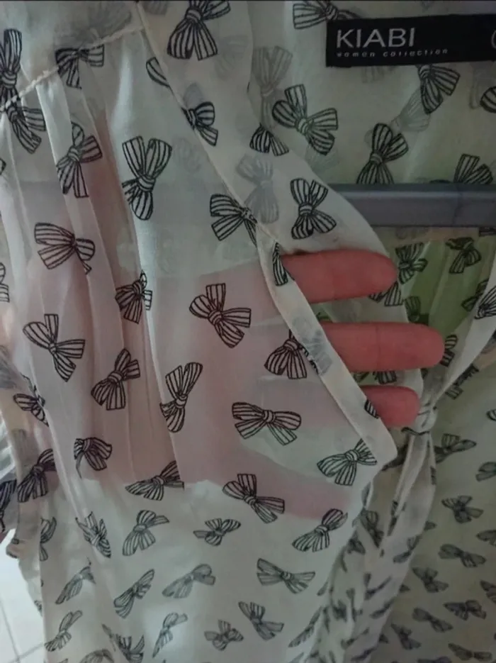 Blouse sans manche transparente motif nœud 38 kiabi - photo numéro 3