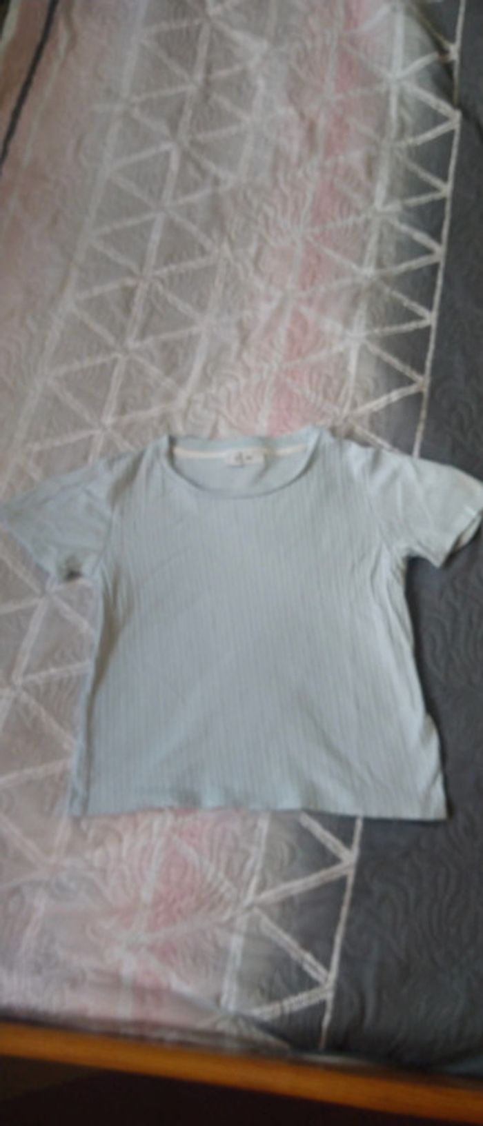 Haut côtelé bleu ciel mc fille 14 ans la redoute - photo numéro 3