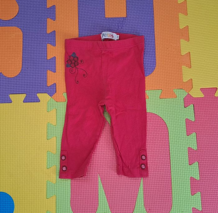 Legging rose fushia fleurs, la compagnie des petits, taille 6 mois (68 cm)