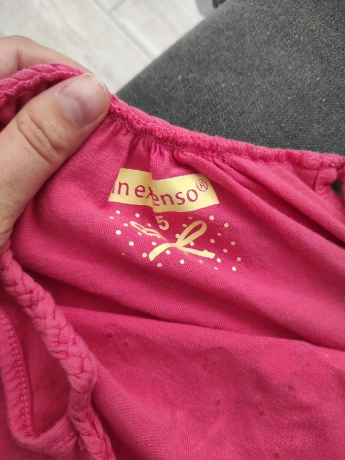 Débardeur rose papillons 5 ans - photo numéro 4