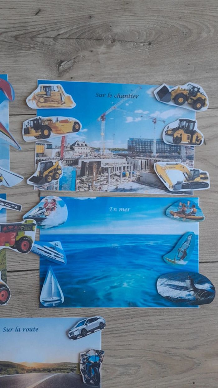 Les véhicules moyens de transport dans leur environnement. montessori - photo numéro 3