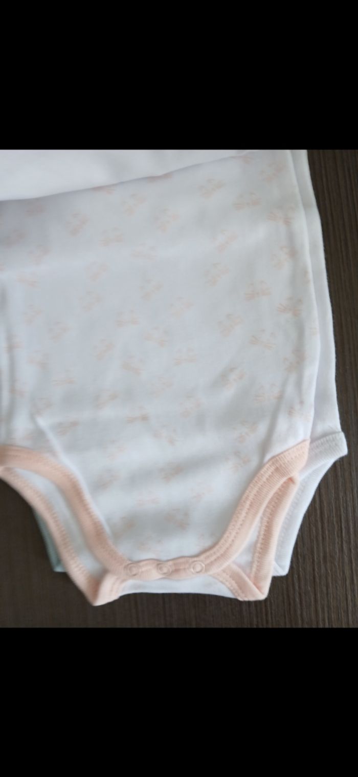 Lot 4 bodies sans manches fille influx 67 cm 6 mois - photo numéro 2