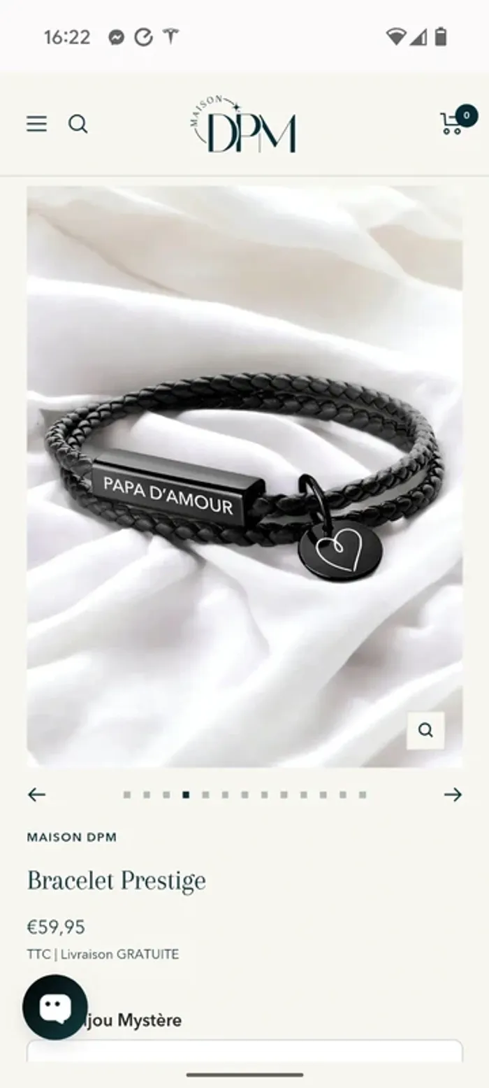 Bracelet cuir tressé et acier homme bracelet réglable - photo numéro 3