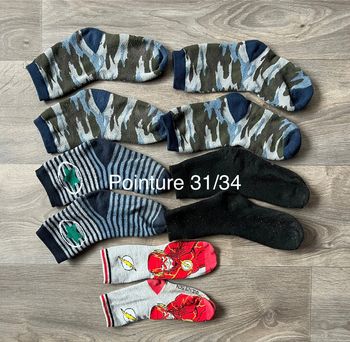 Lot de 5 paires de chaussettes pointure 31/34