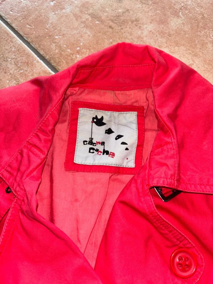 Trench rouge framboise - photo numéro 4